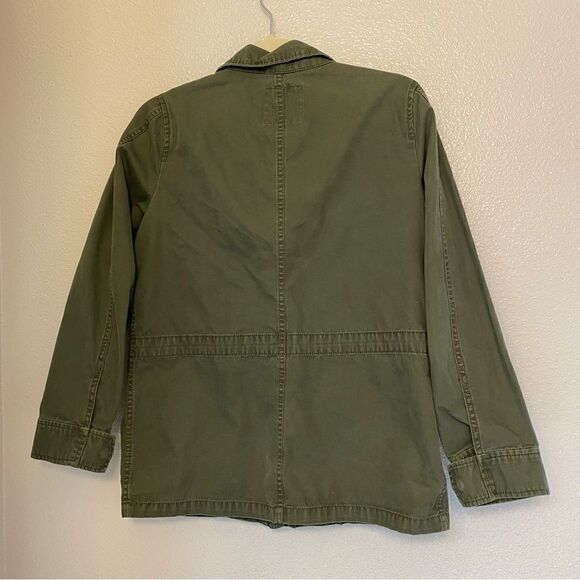 Madewell Women’s Surplus Military Cargo Utility Jacket Olive Green Size XS - Picture 8 of 8